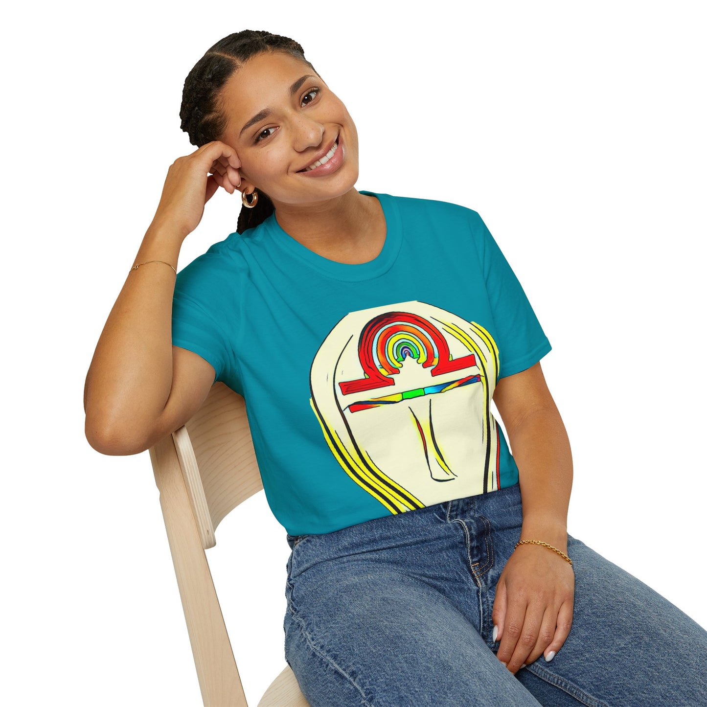 Rainbow Libra Ankh T-Shirt