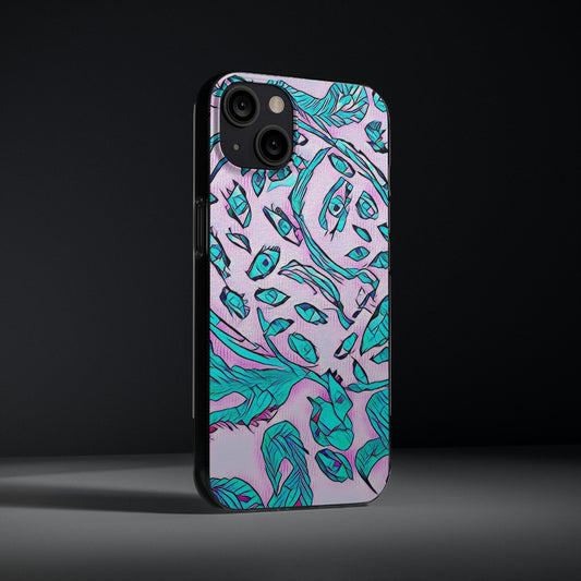 Eyes of Argos Peacock Phone Case (Pink & Teal)