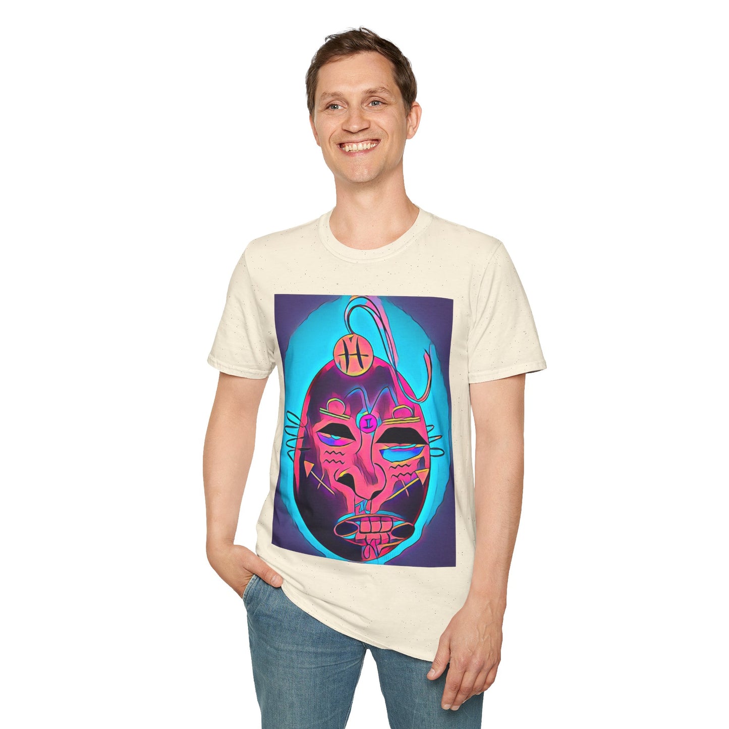 Zodi-ABSTRACT T-Shirt (Purple & Peach)