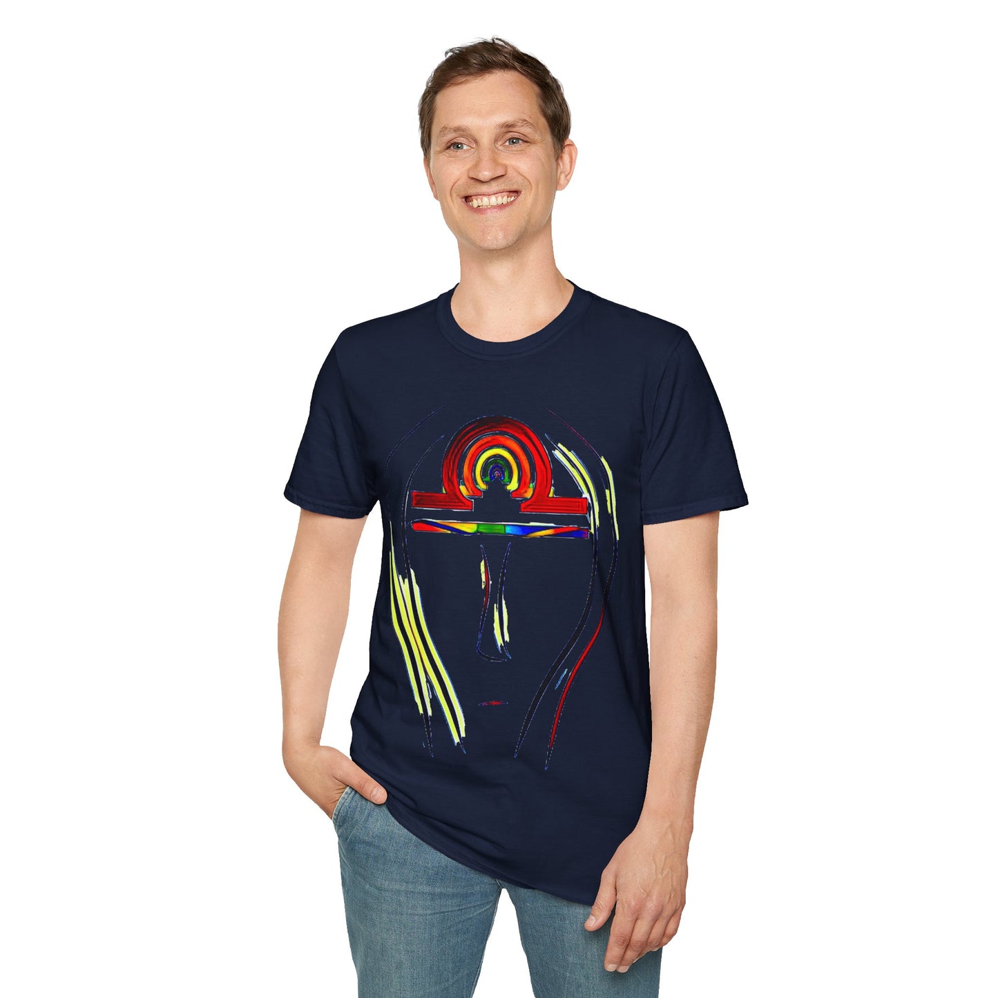 Rainbow Libra Anhk Graphic T-Shirt