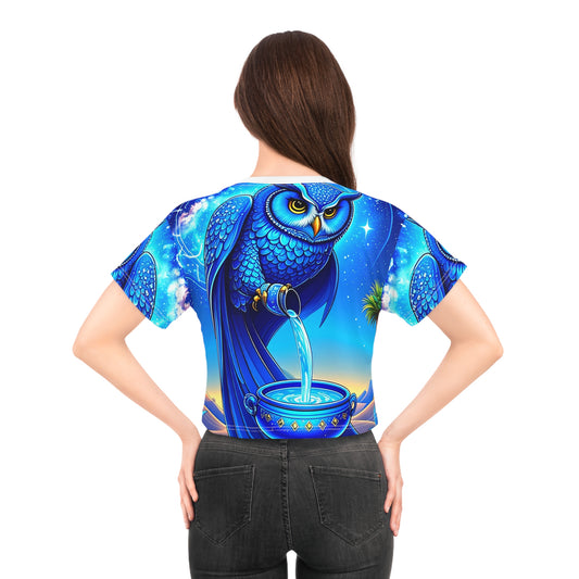 Aquarian Owl~asis Crop Tee