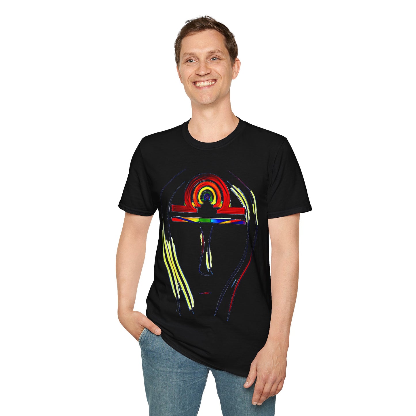 Rainbow Libra Anhk Graphic T-Shirt