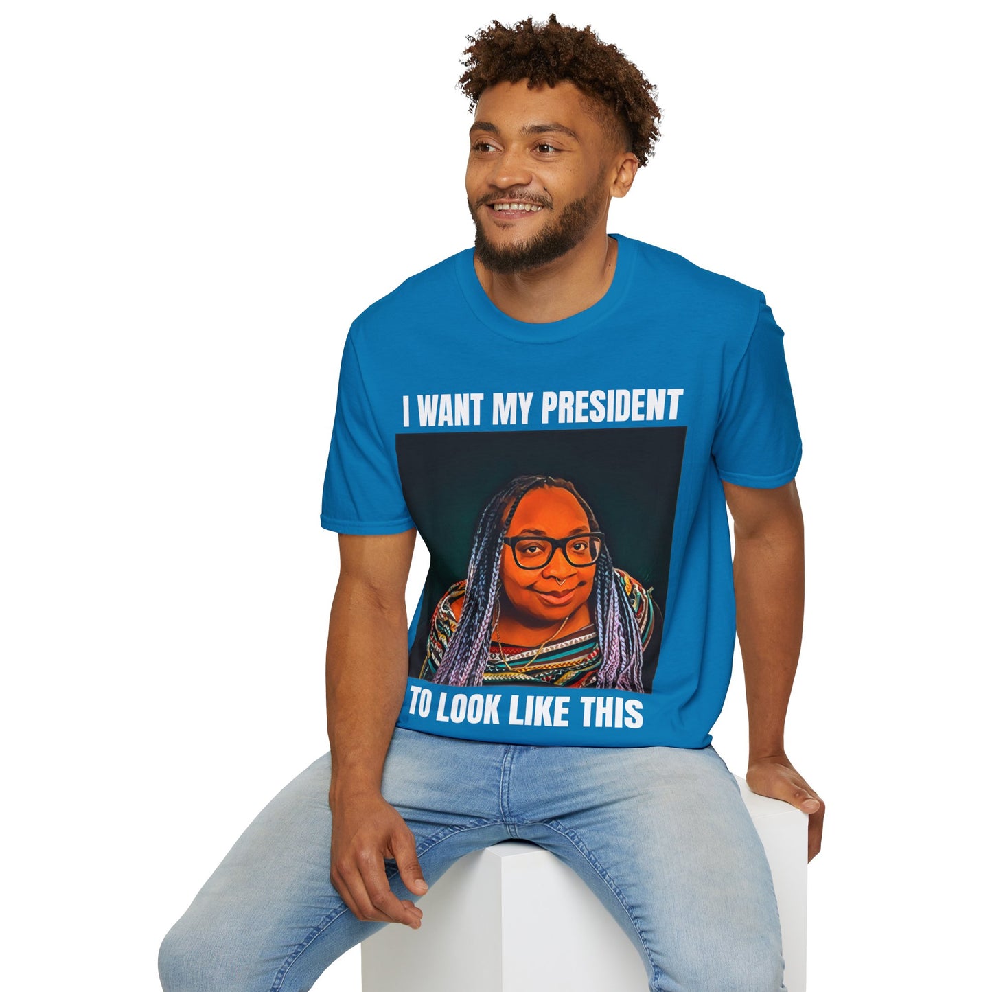 MY PRESIDENT White Text T-Shirt