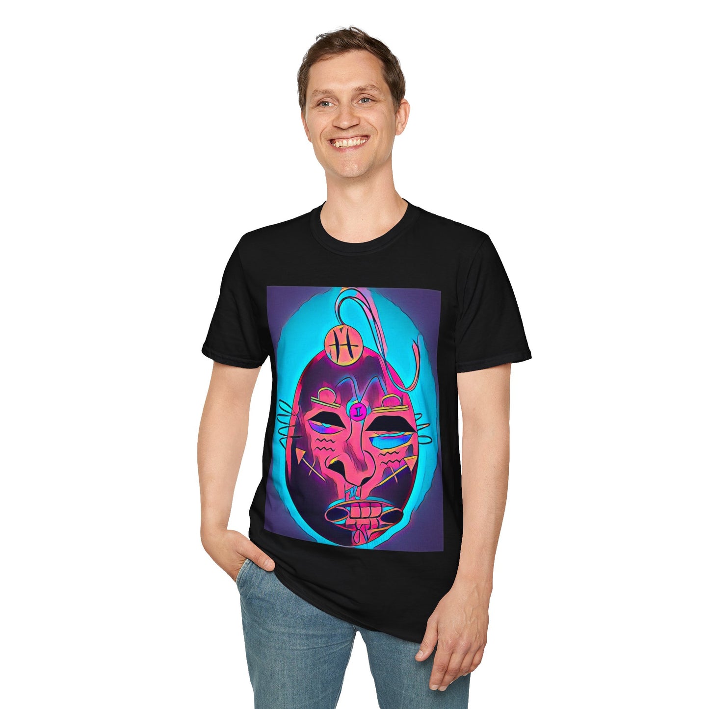 Zodi-ABSTRACT T-Shirt (Purple & Peach)