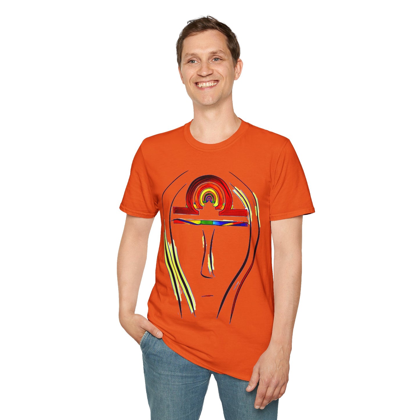 Rainbow Libra Anhk Graphic T-Shirt