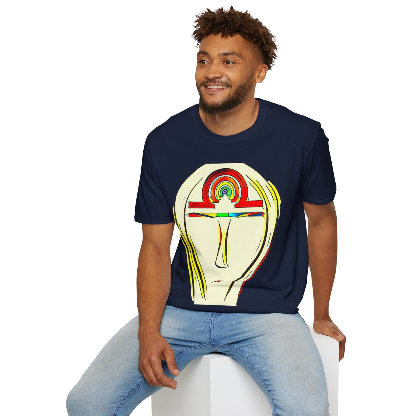 Rainbow Libra Ankh T-Shirt