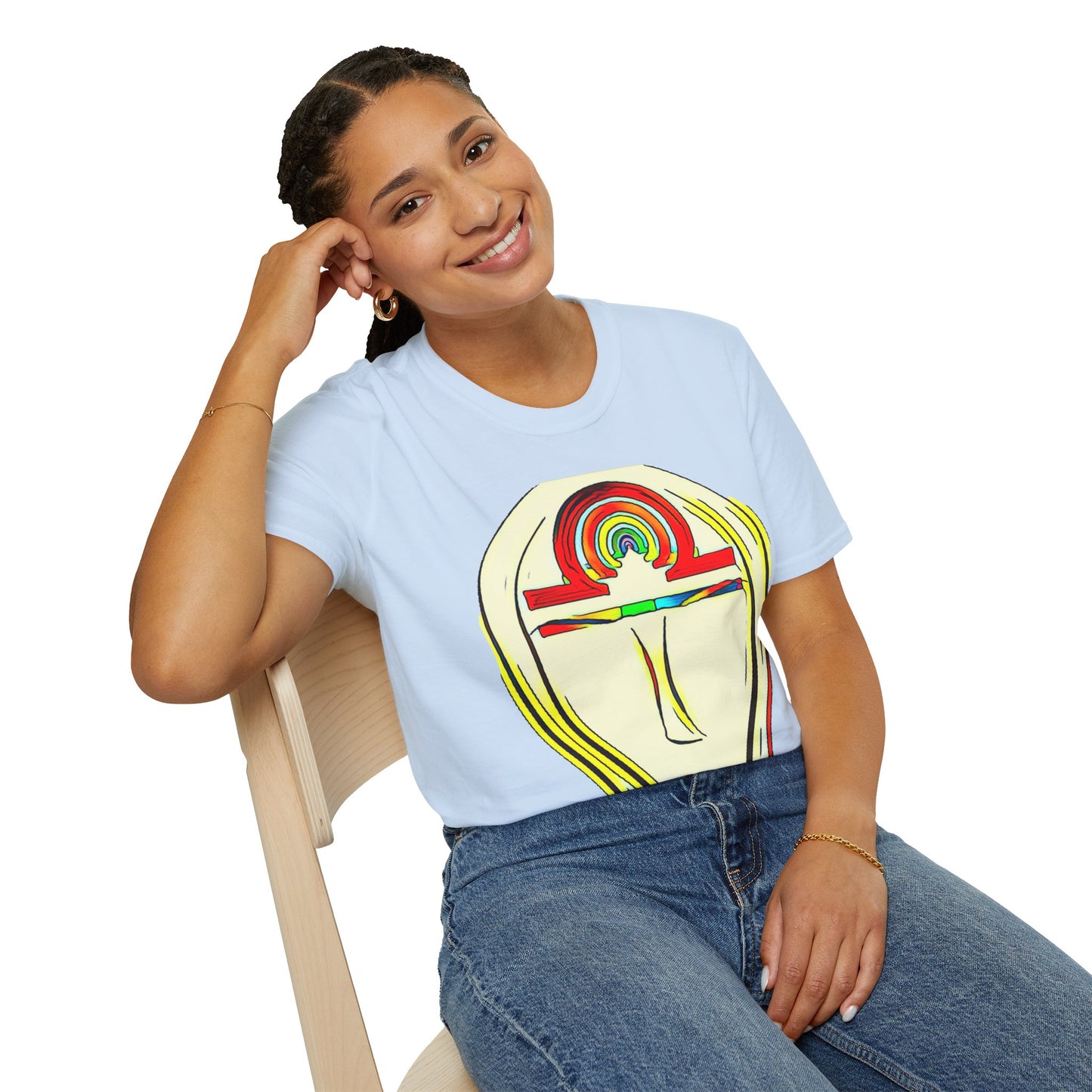 Rainbow Libra Ankh T-Shirt