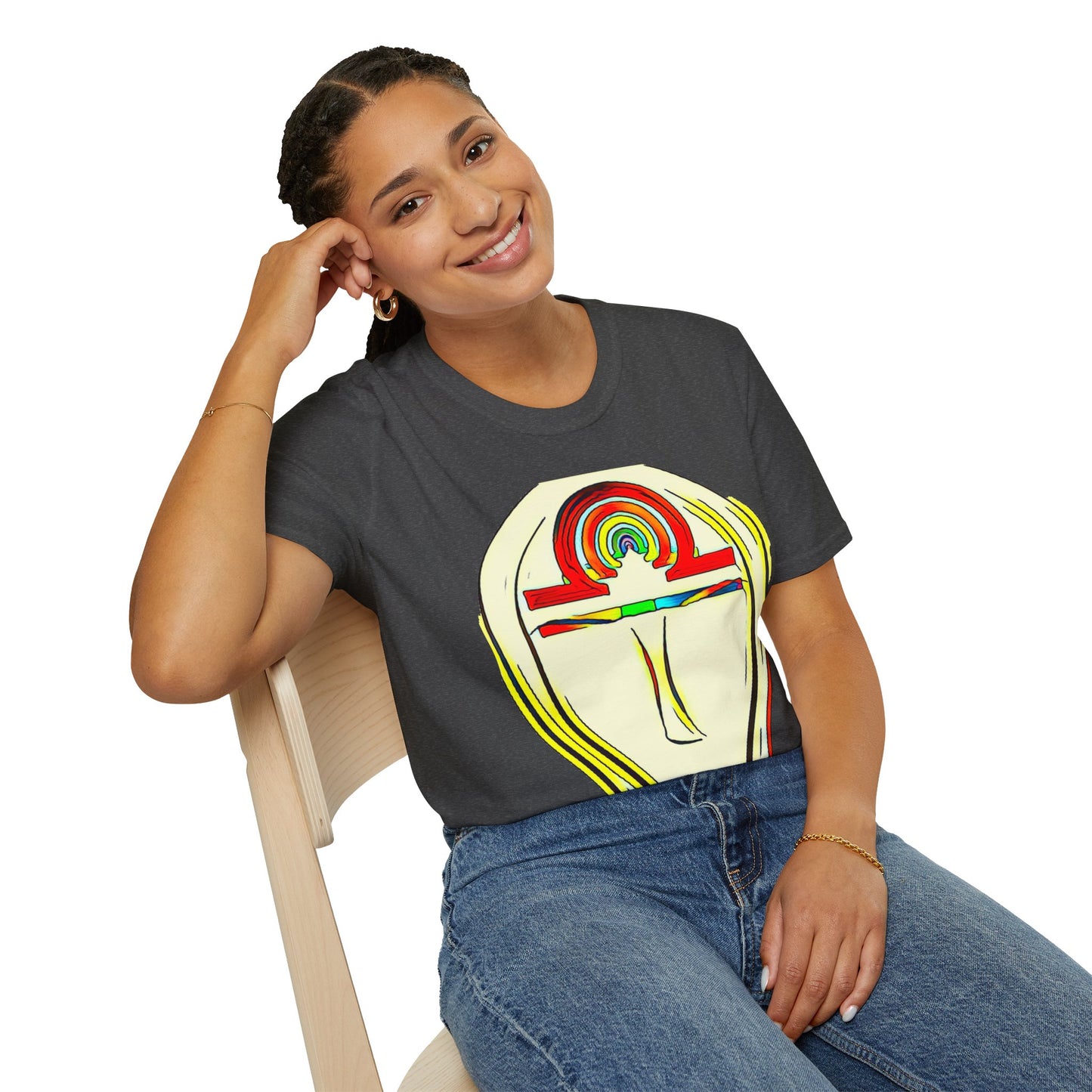 Rainbow Libra Ankh T-Shirt