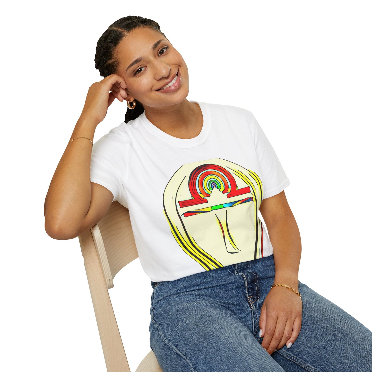 Rainbow Libra Ankh T-Shirt