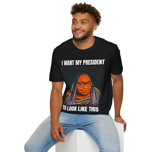 MY PRESIDENT White Text T-Shirt