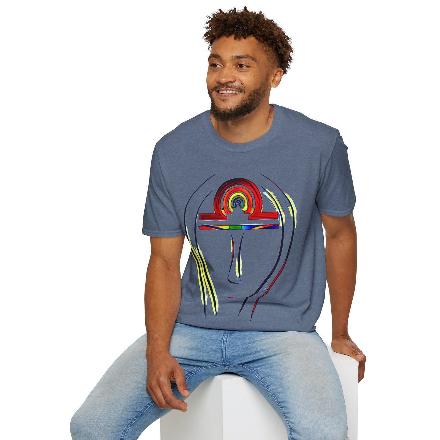 Rainbow Libra Anhk Graphic T-Shirt