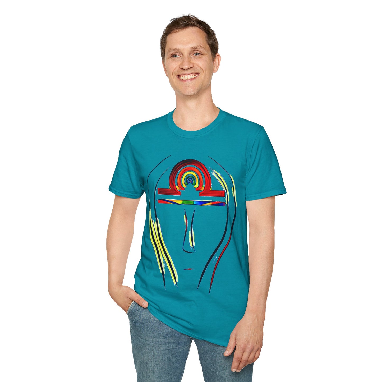 Rainbow Libra Anhk Graphic T-Shirt