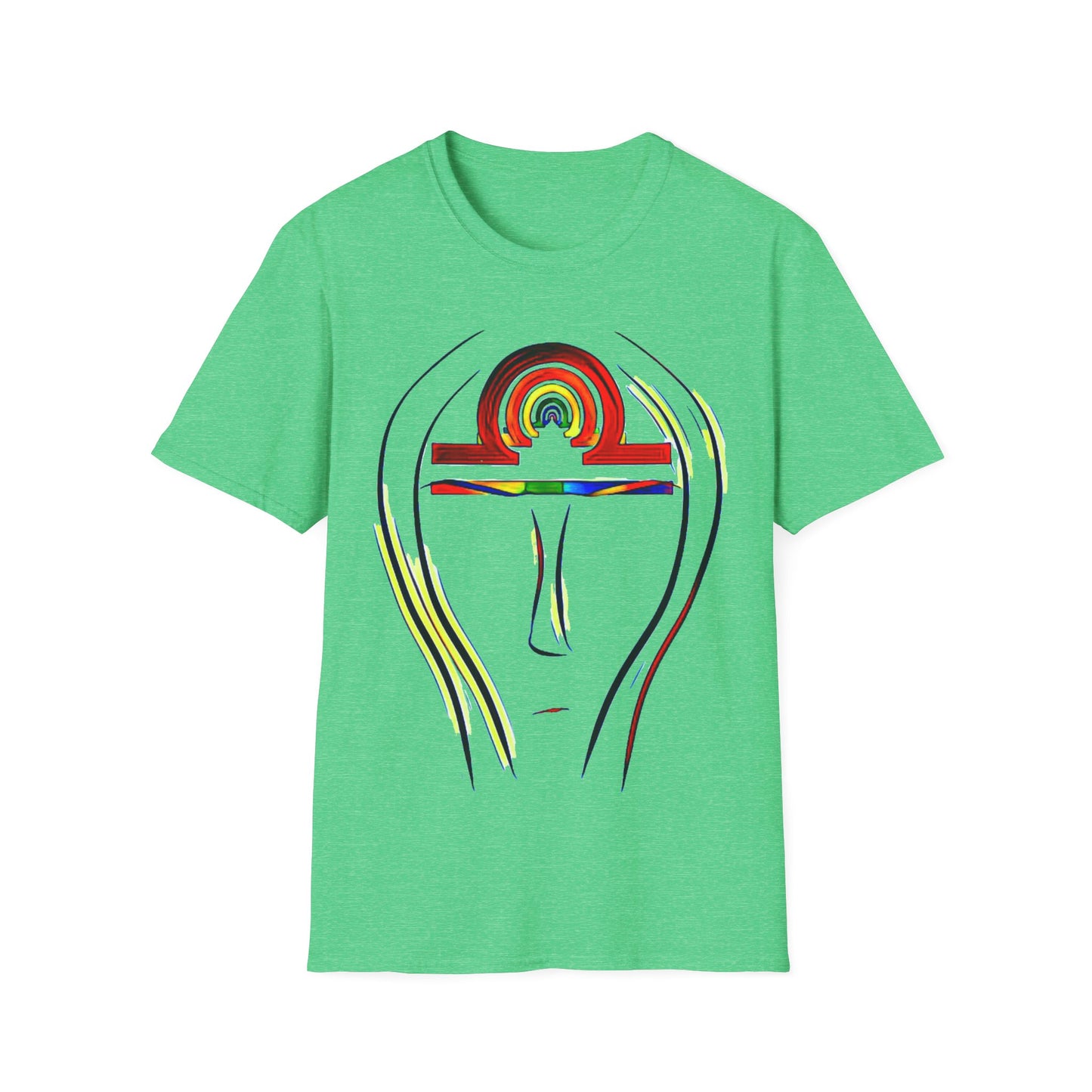 Rainbow Libra Anhk Graphic T-Shirt