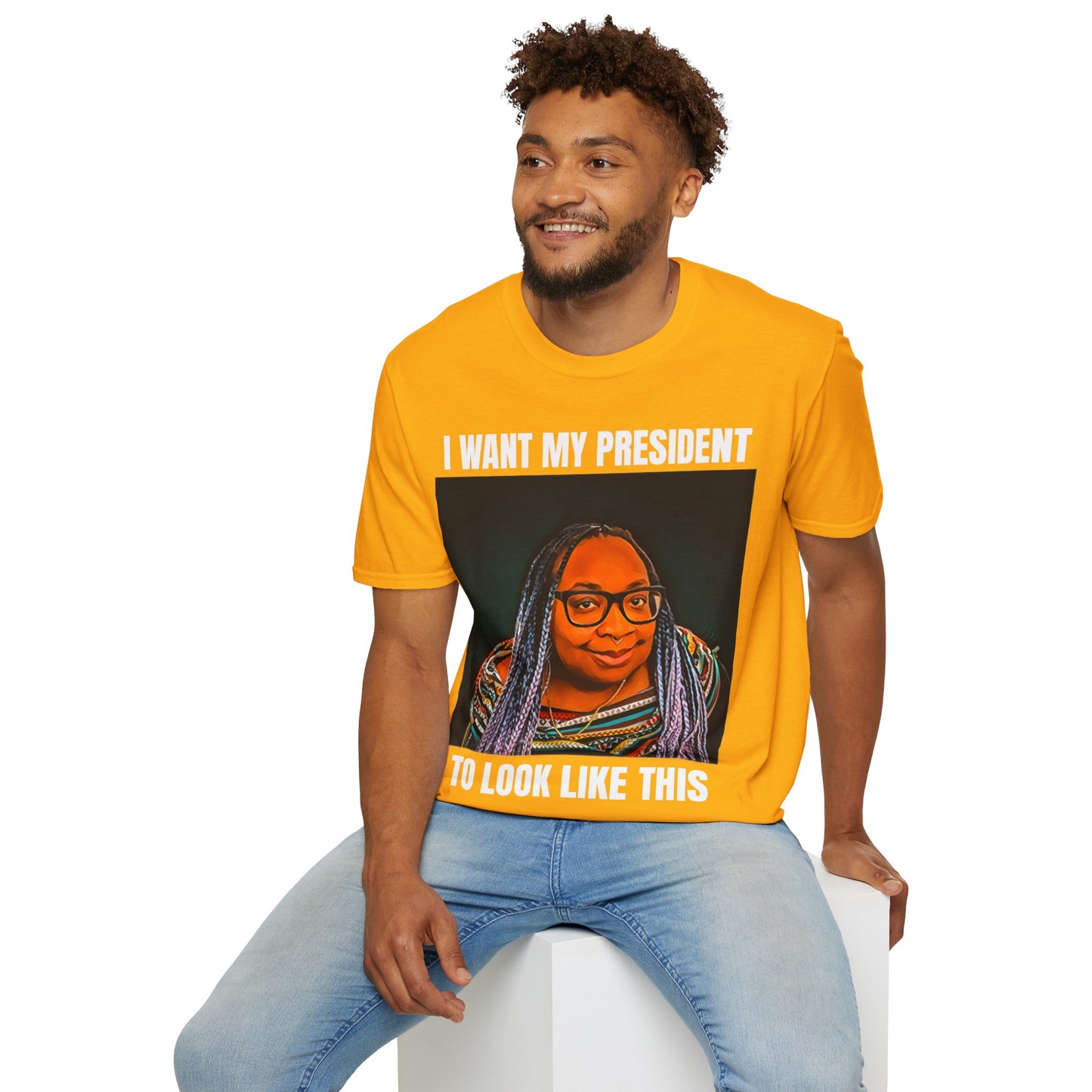 MY PRESIDENT White Text T-Shirt