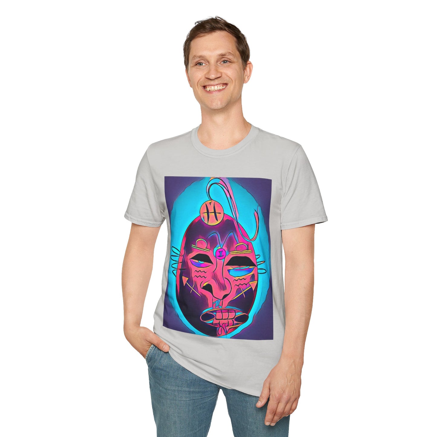 Zodi-ABSTRACT T-Shirt (Purple & Peach)