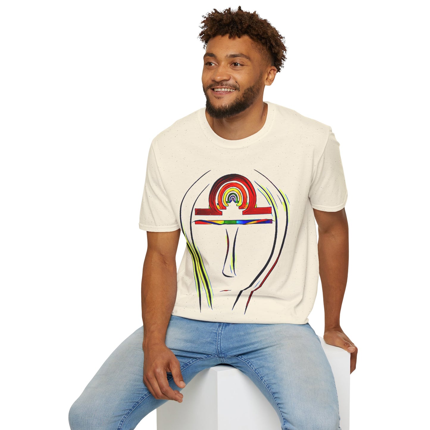 Rainbow Libra Anhk Graphic T-Shirt