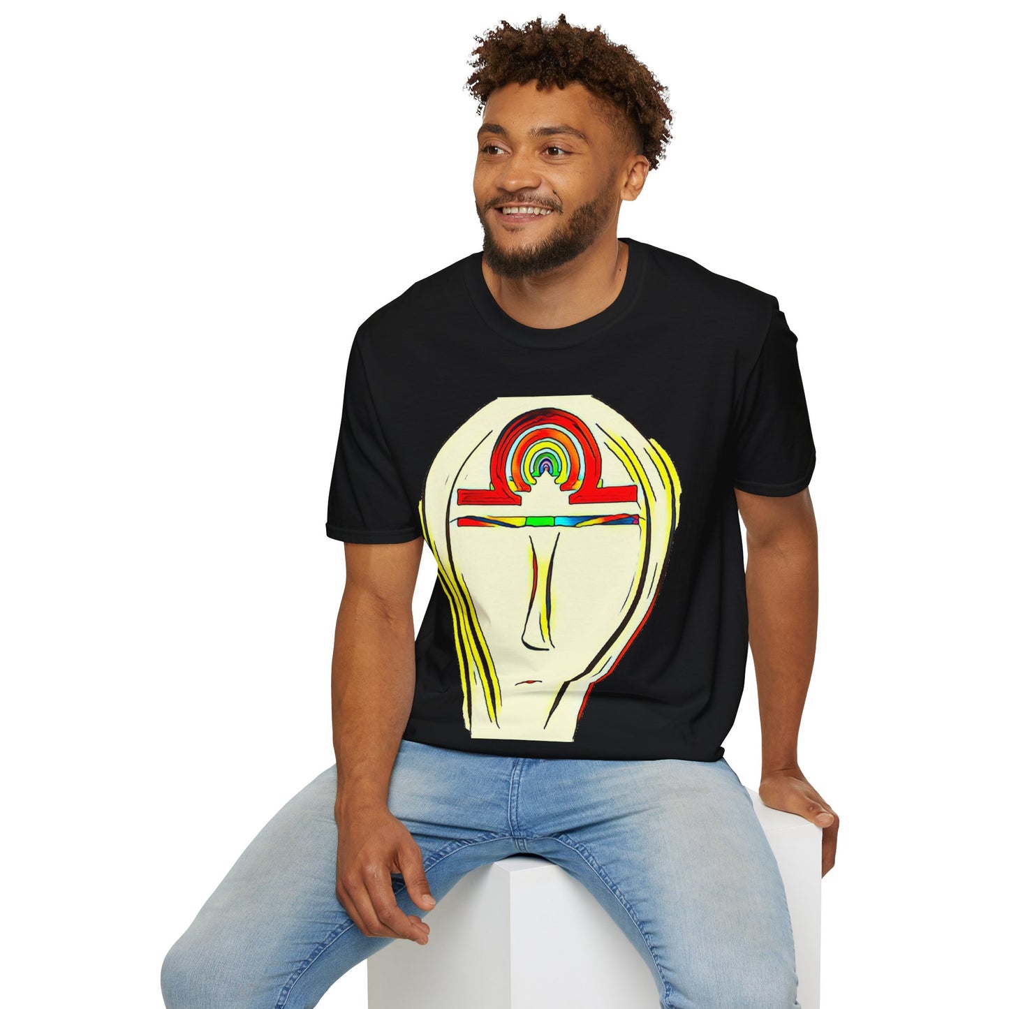 Rainbow Libra Ankh T-Shirt