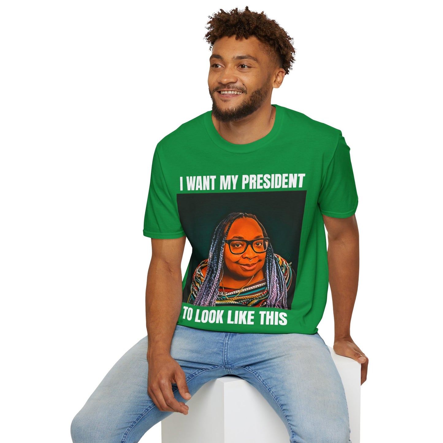 MY PRESIDENT White Text T-Shirt