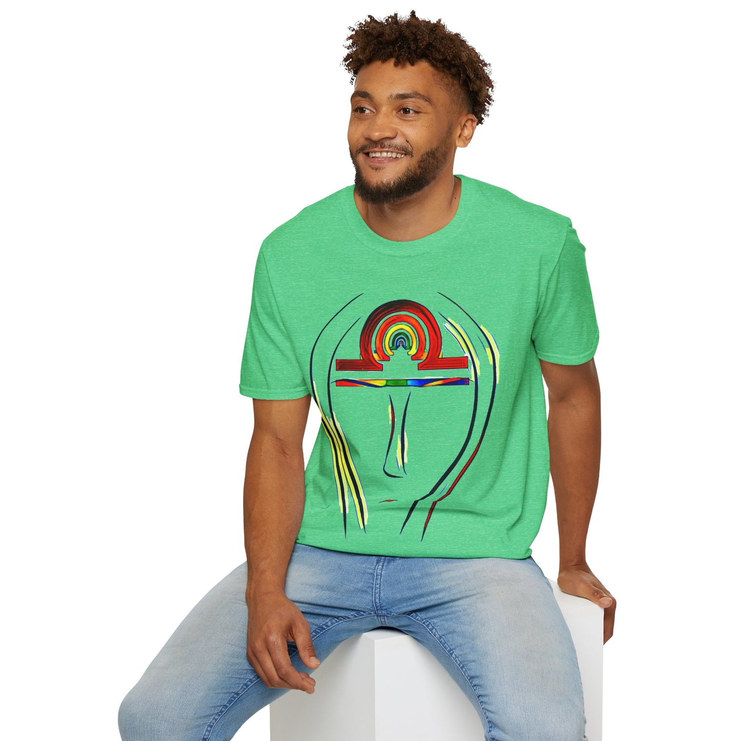 Rainbow Libra Anhk Graphic T-Shirt