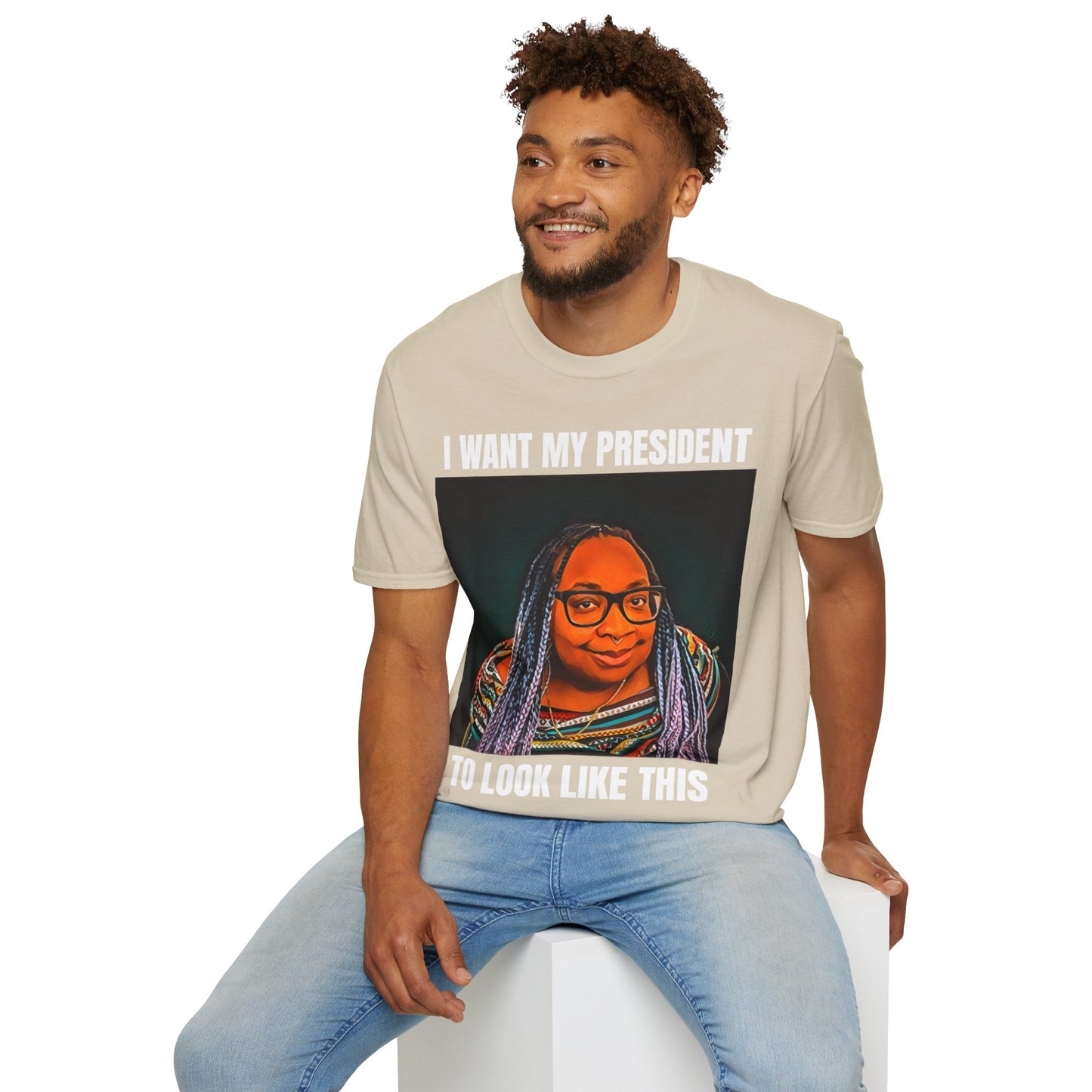 MY PRESIDENT White Text T-Shirt