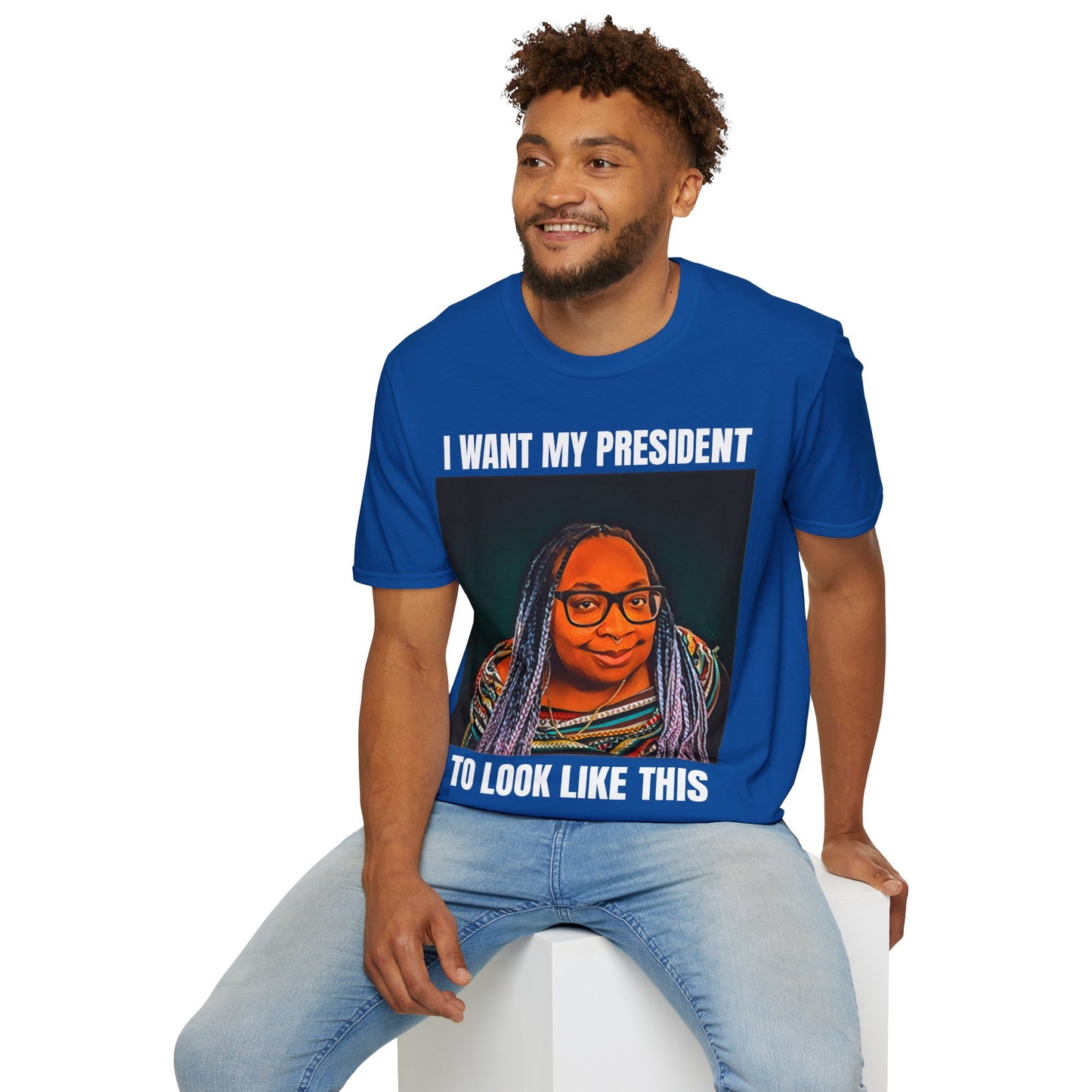 MY PRESIDENT White Text T-Shirt