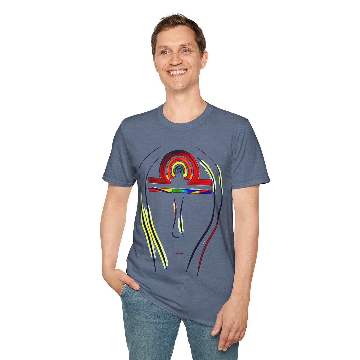 Rainbow Libra Anhk Graphic T-Shirt