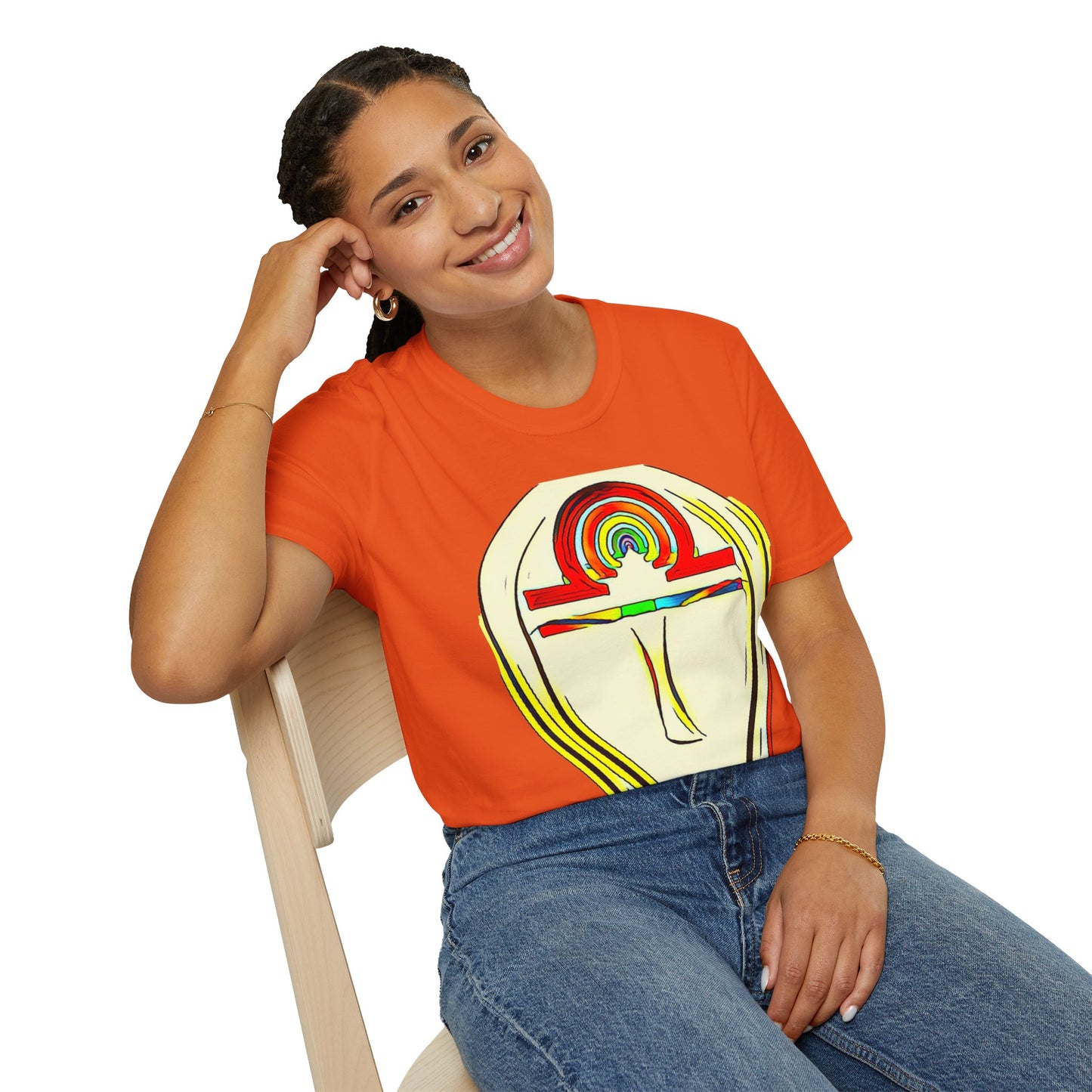 Rainbow Libra Ankh T-Shirt