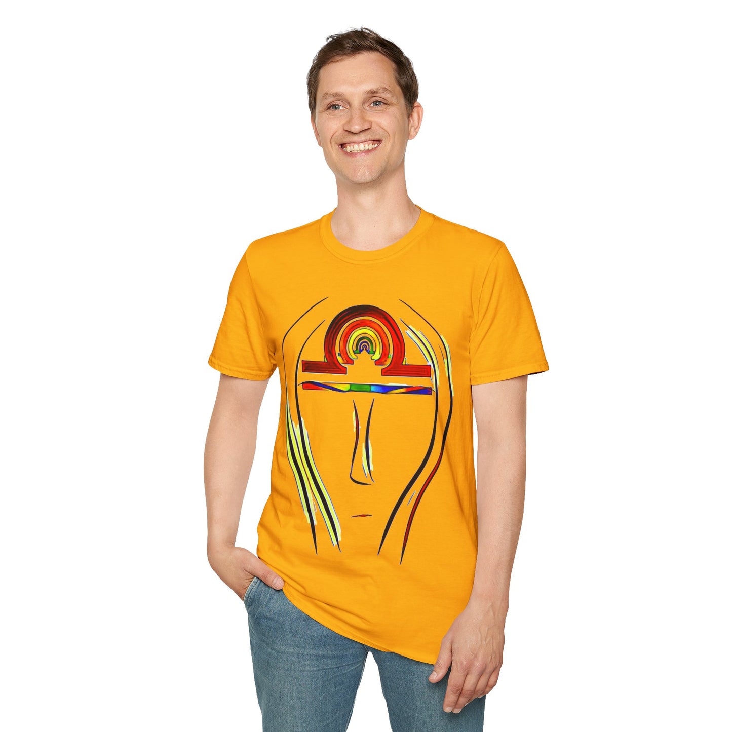 Rainbow Libra Anhk Graphic T-Shirt