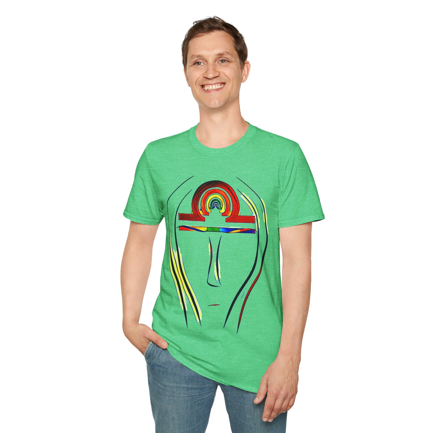 Rainbow Libra Anhk Graphic T-Shirt