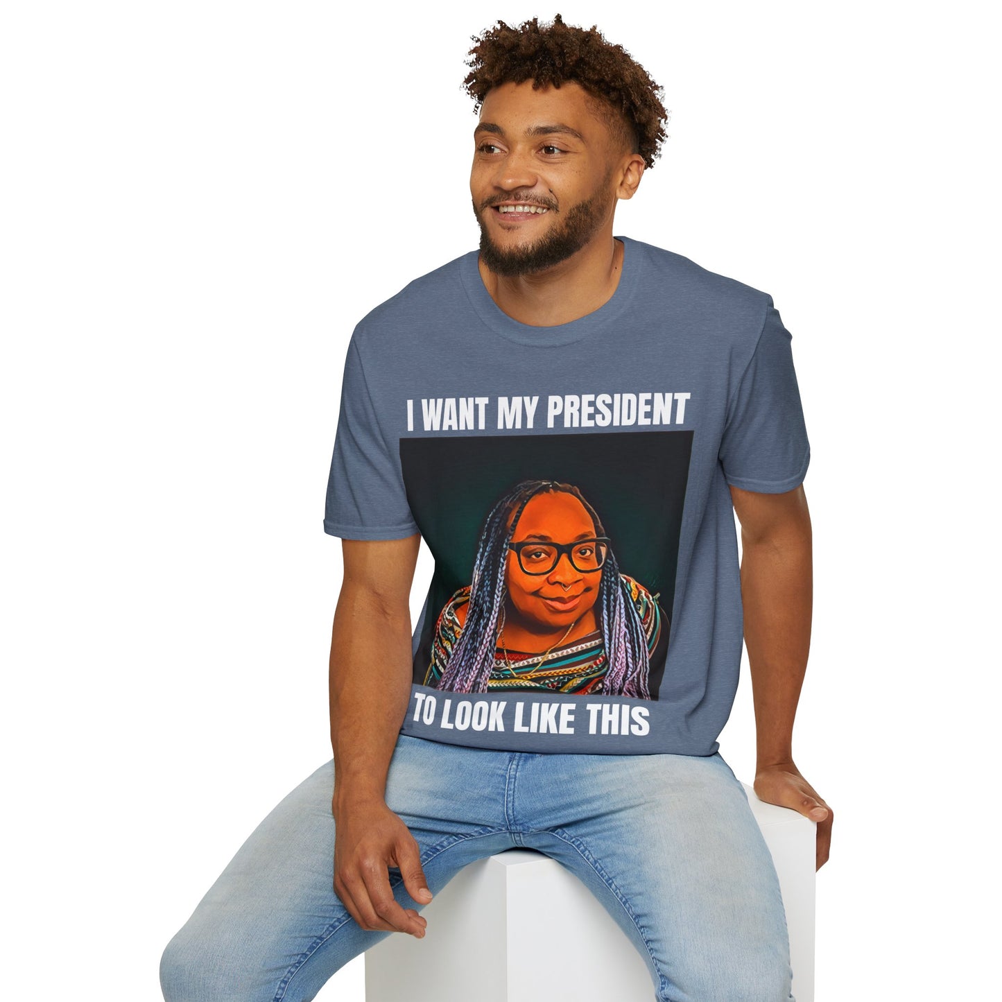 MY PRESIDENT White Text T-Shirt