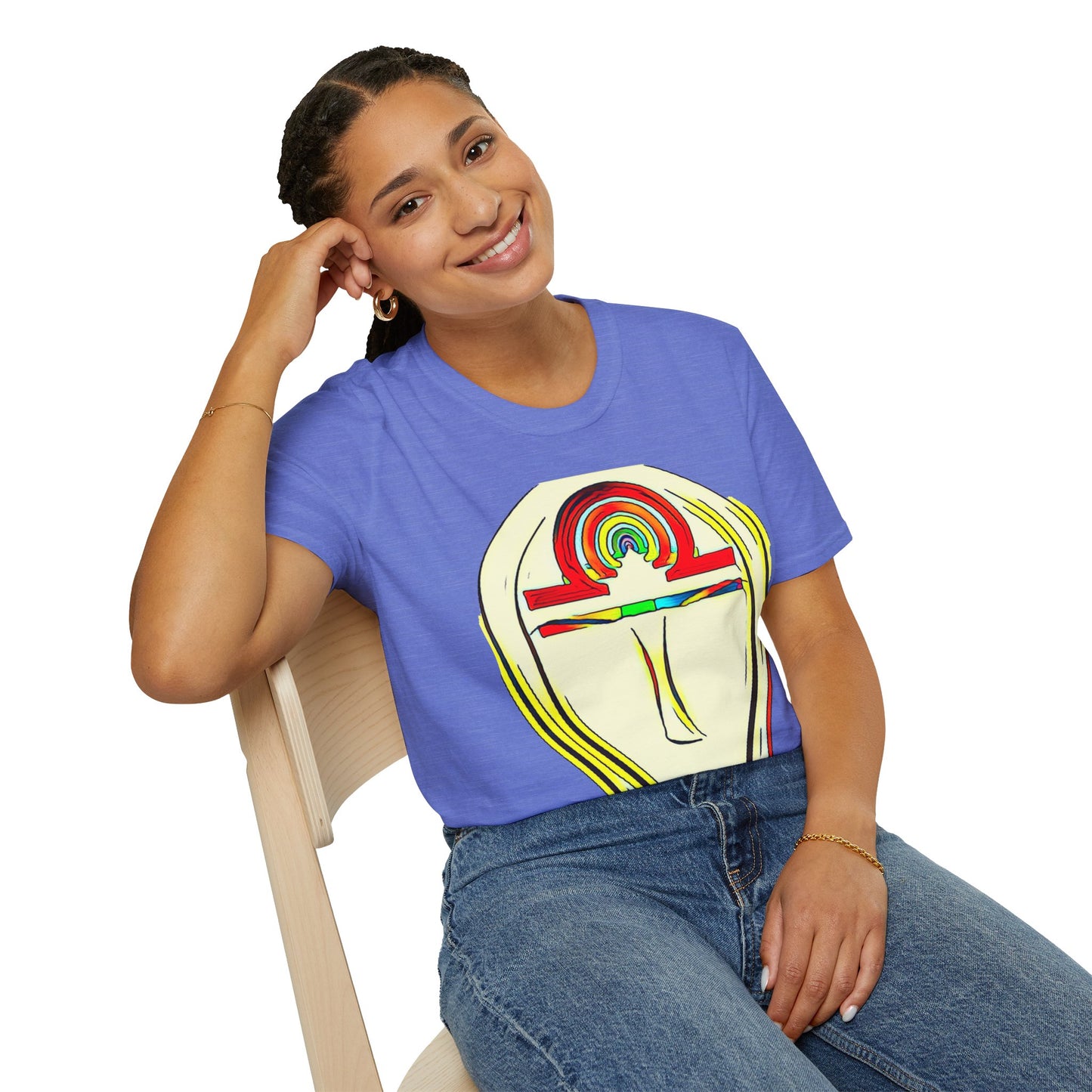 Rainbow Libra Ankh T-Shirt