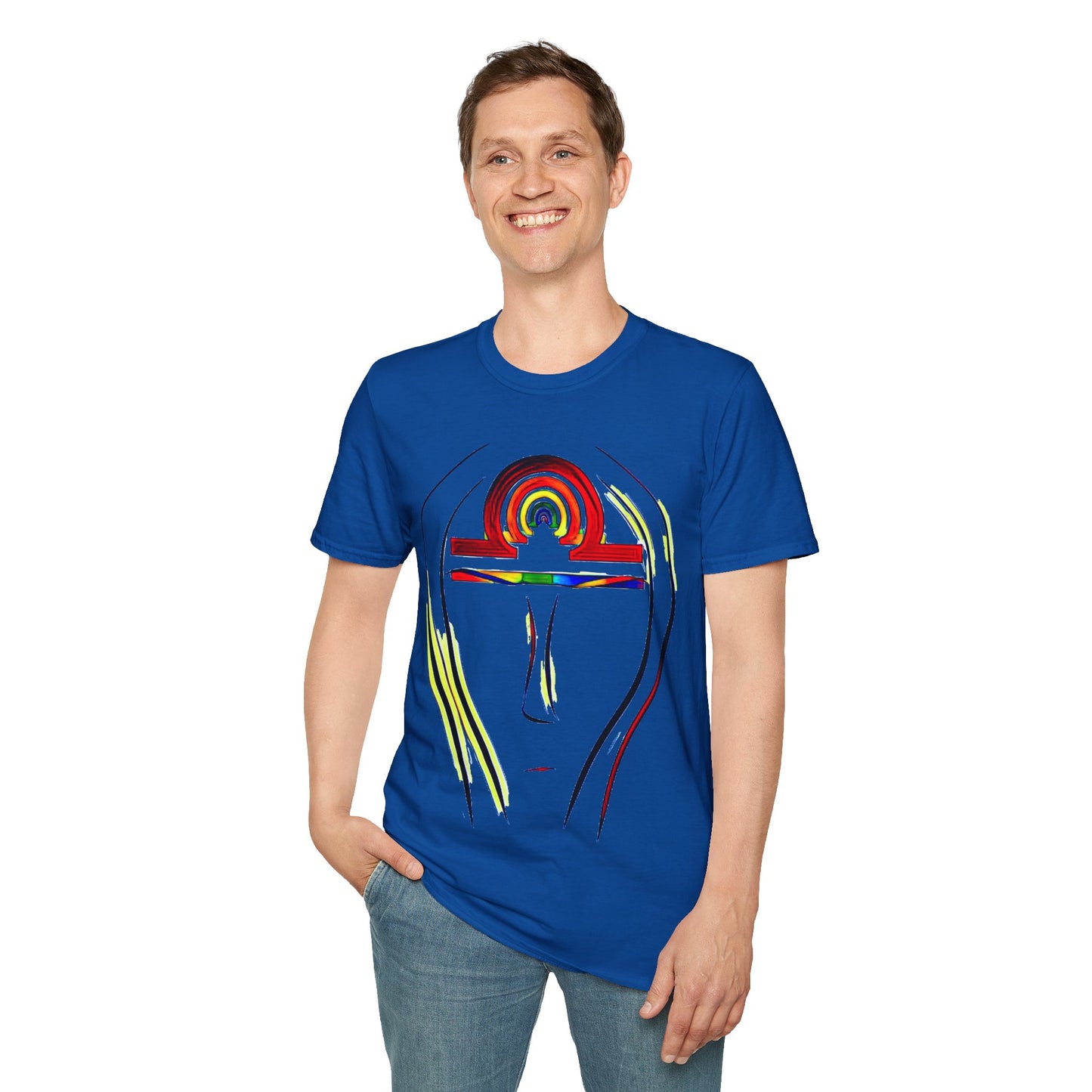 Rainbow Libra Anhk Graphic T-Shirt