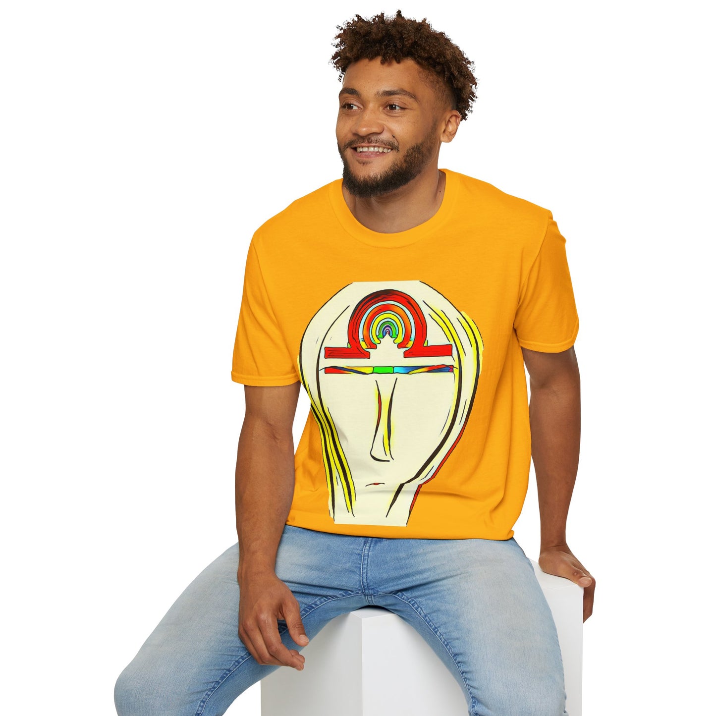 Rainbow Libra Ankh T-Shirt