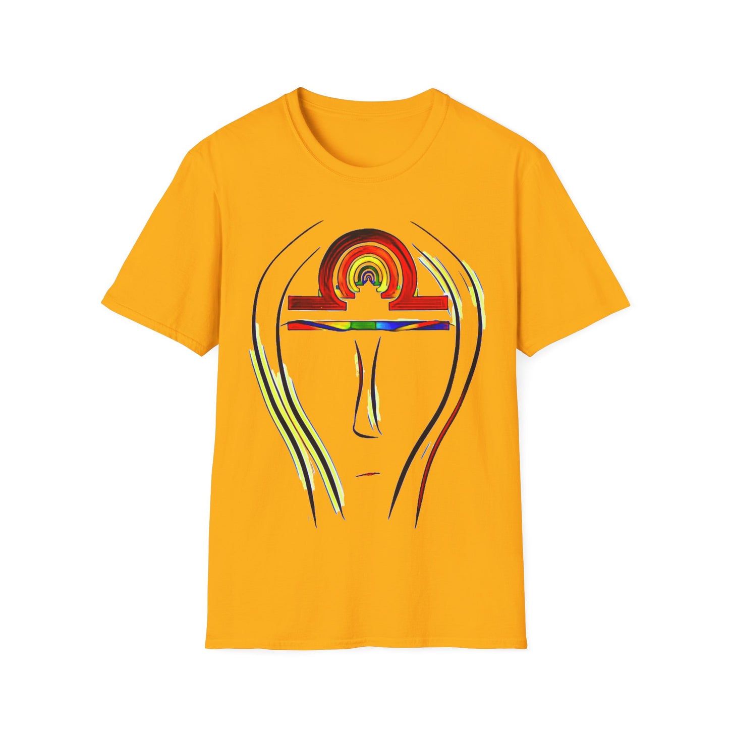 Rainbow Libra Anhk Graphic T-Shirt