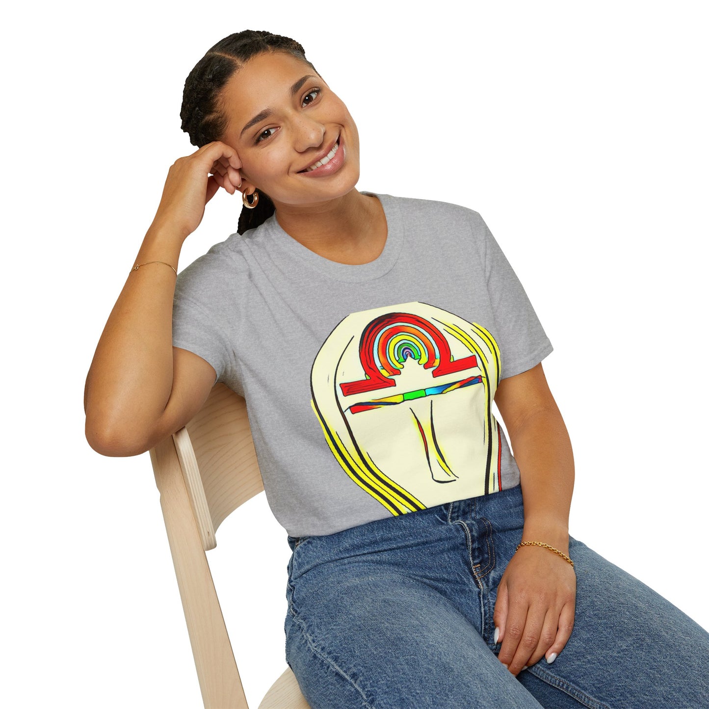 Rainbow Libra Ankh T-Shirt