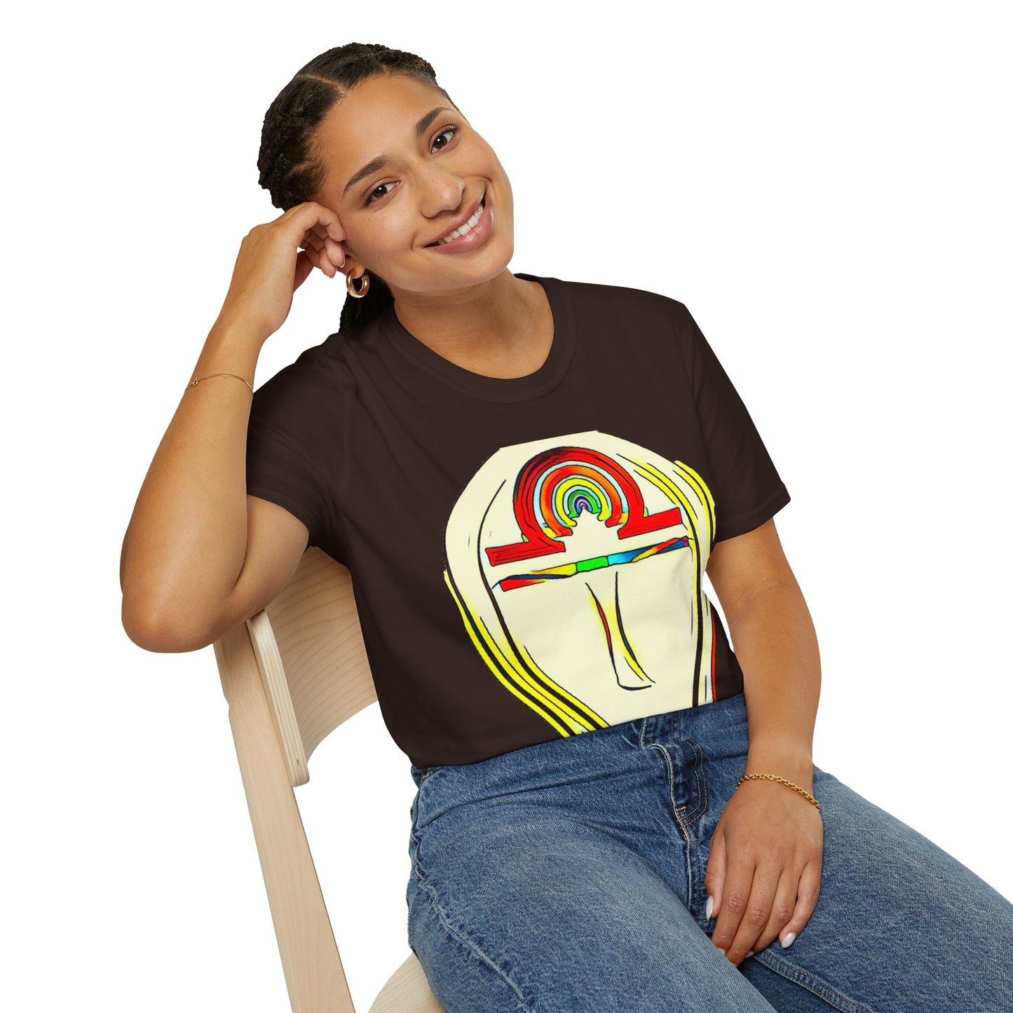 Rainbow Libra Ankh T-Shirt