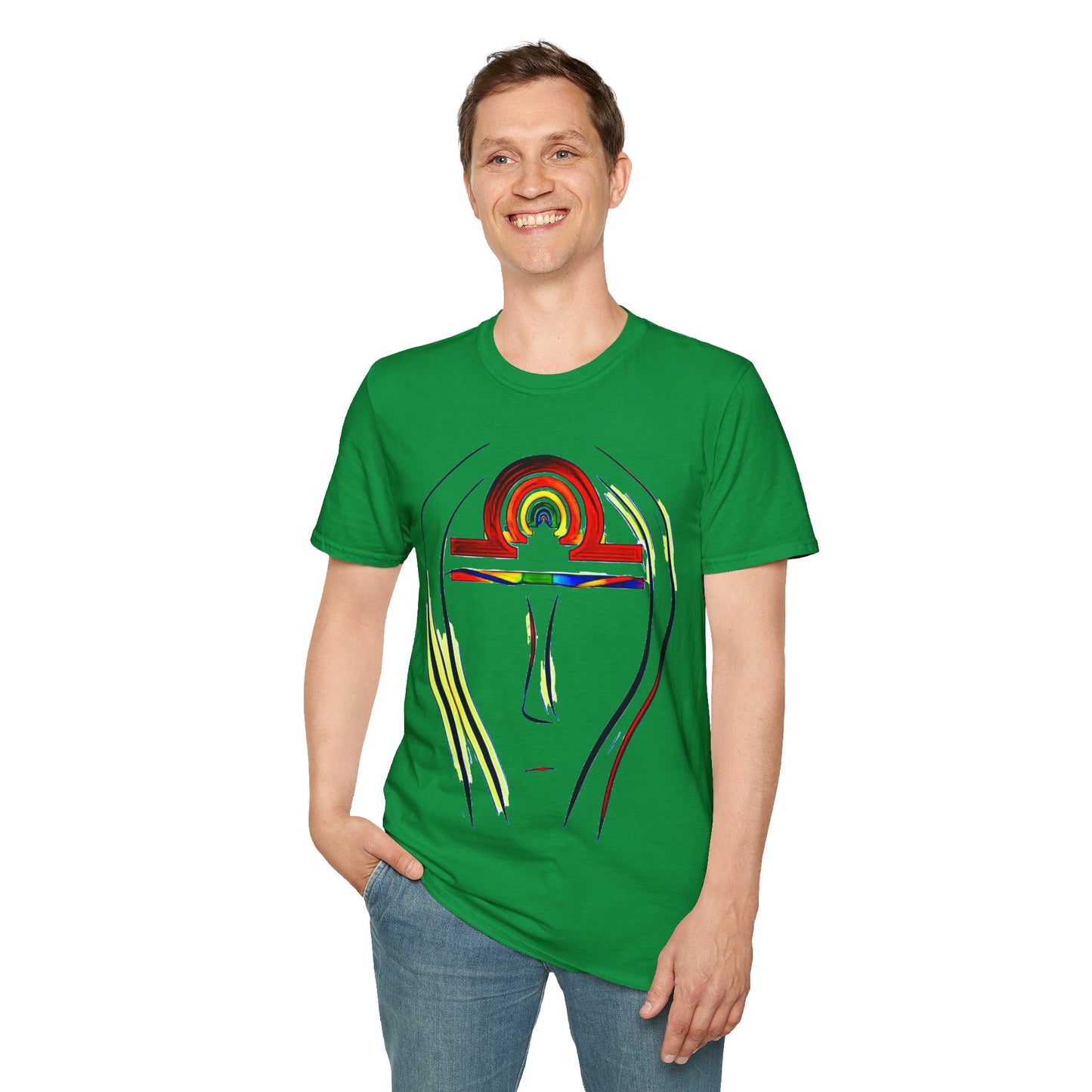 Rainbow Libra Anhk Graphic T-Shirt